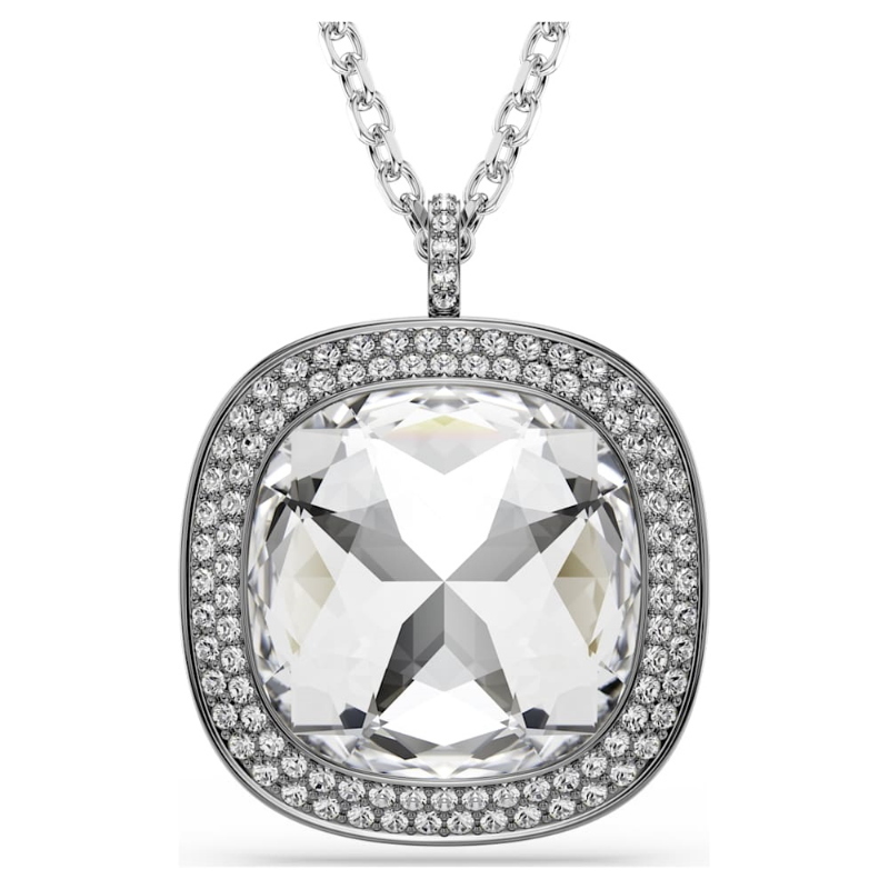 Swarovski 5751324 pendente e spilla una angelic, taglio cushion, bianchi, mix di placcature di swarovski originale