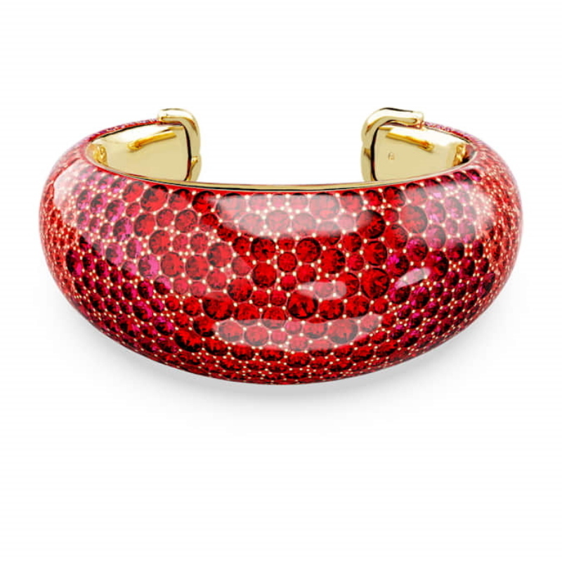 Swarovski 5751463 swarovski fashion piece - idyllia cuff red/gos l nuovo in scatola originale