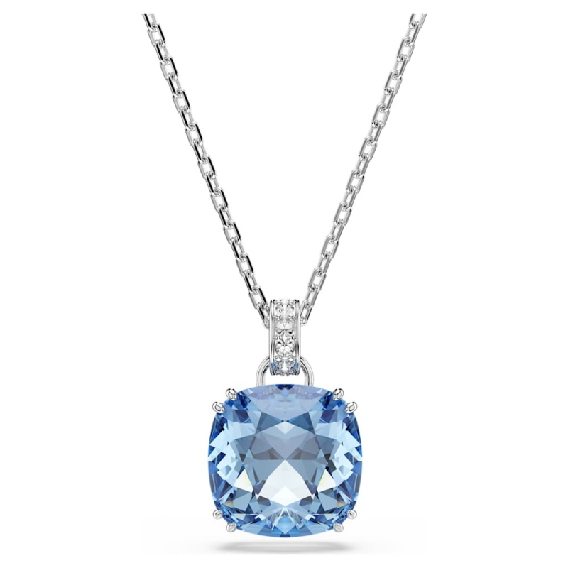 Swarovski 5760057 pendente millenia, taglio cushion, blu, placcato rodio di swarovski originale