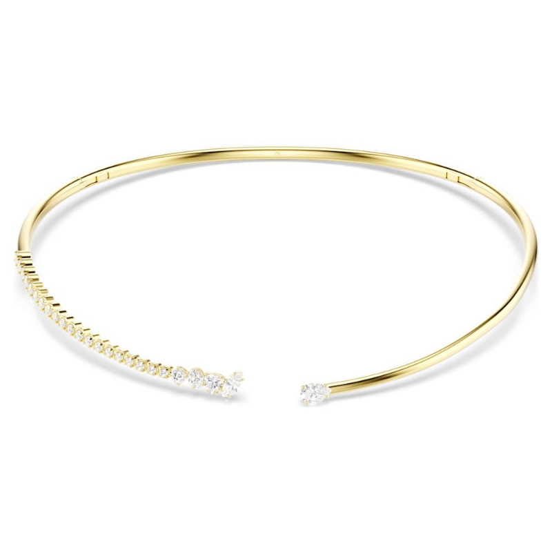 Swarovski 5765175 girocollo mesmera, taglio misto, bianco, finitura oro 18k di swarovski originale