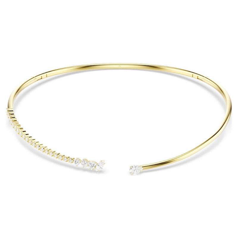 Swarovski 5765320 girocollo mesmera, taglio misto, bianco, finitura oro 18k di swarovski originale