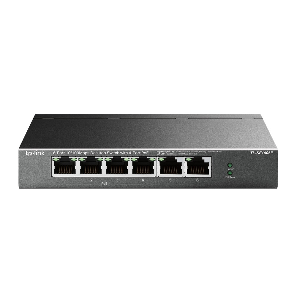 Switch 6P 10/100Mbps Di Cui 4P Poe 67W Poe Power Plug And Play