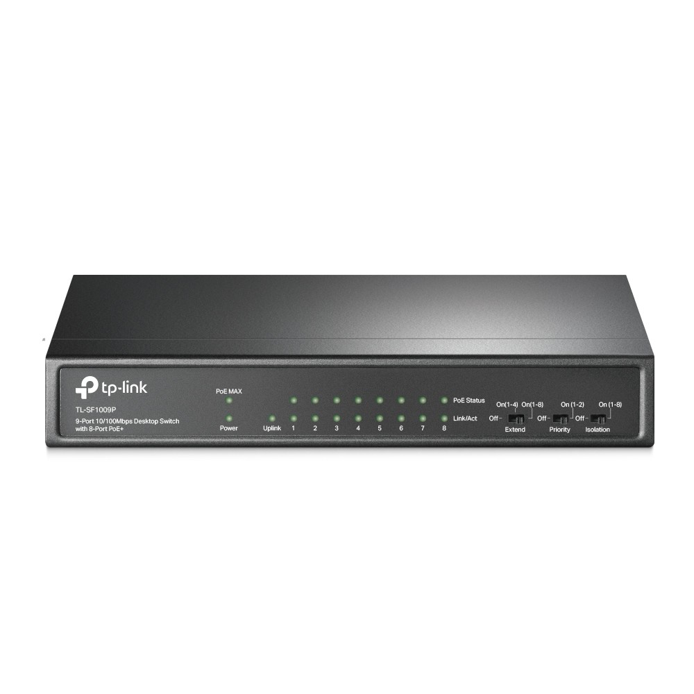 Switch 9P 10/100Mbit Di Cui 8P Poe+ 65 W Poe Power Plug And Play