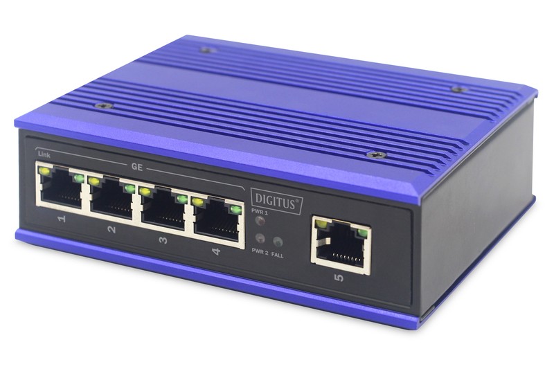 Switch Industriale 5 Porte Gigabit Din Rail