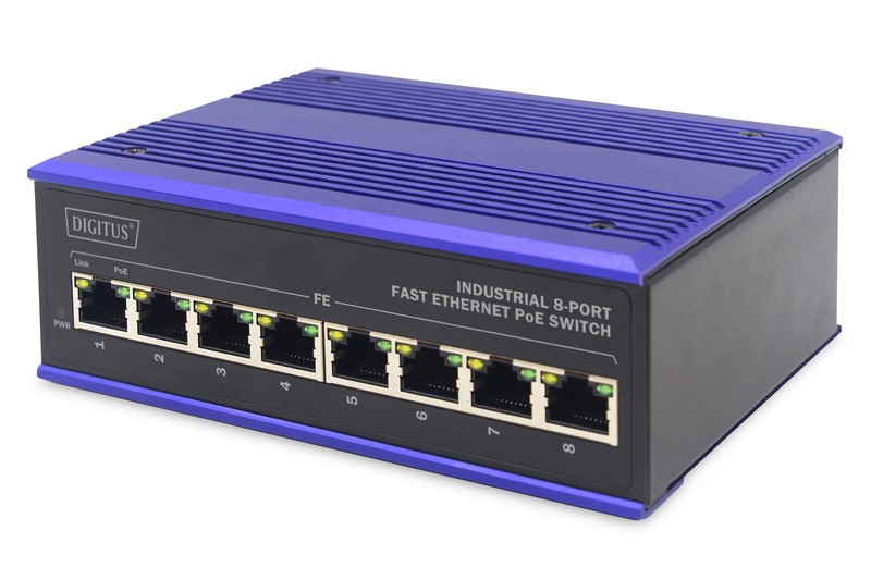 Switch Industriale 8 Porte 10/100 Poe Digitus
