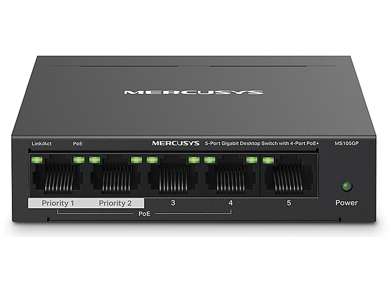 SWITCH MERCUSYS MS108GP Switch Desktop, 8 porte, Gigabit