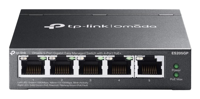 Switch Omada 5-Portgb Easy Man 4Poe 4Xgb Poe+P 1Gb Nno Poe Fanless Sdn