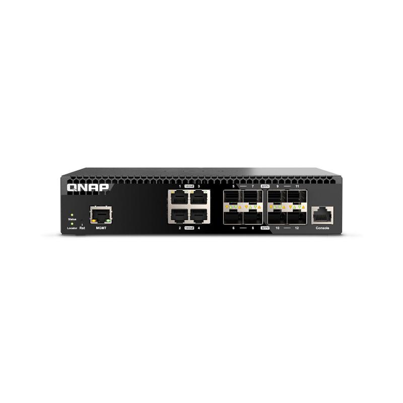 Switch qnap qsw-m3212r-8s4t 12p di cui 4p 10gbe rj45 8p 10gbe sfp+ -rackmount design
