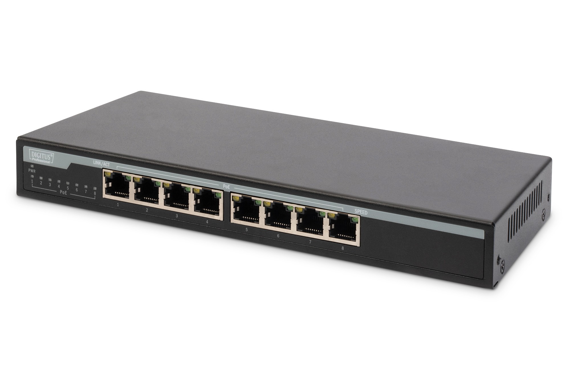 Switch Rete Poe 8 Porte 10/100/1000 Gigabit Digitus Switch Rete Poe 8 Porte 10/100/1000 Gigabit Digitus