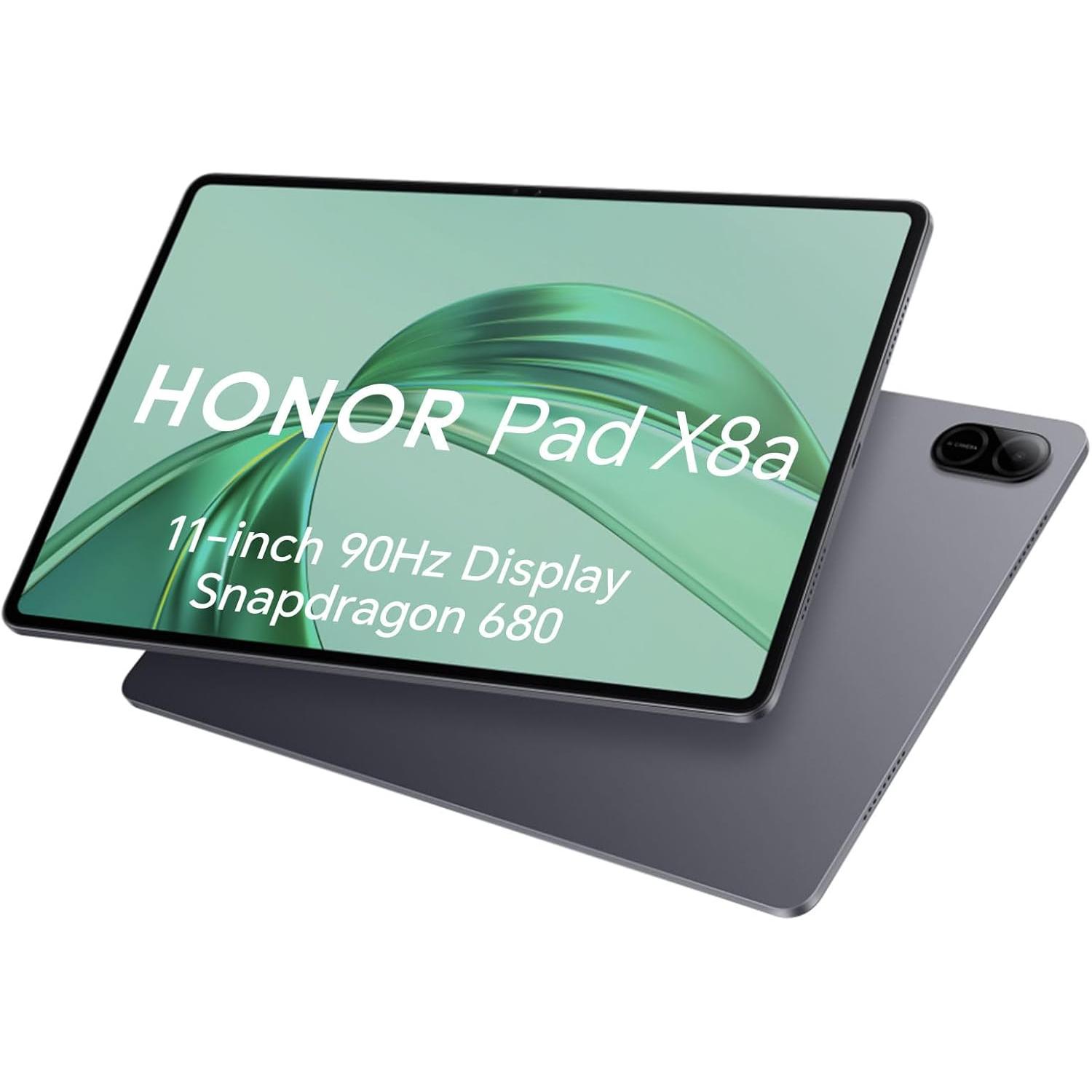 Tablet - HONOR Pad X8a WiFi, 4GB+128GB/4GB+64GB, Grigio siderale, Rilassa la vista con 11 pollici di fluidità totale Schermo FullView HONOR｜Batteria ultra-capiente da 8300mAh｜Audio eccezionale Goditi