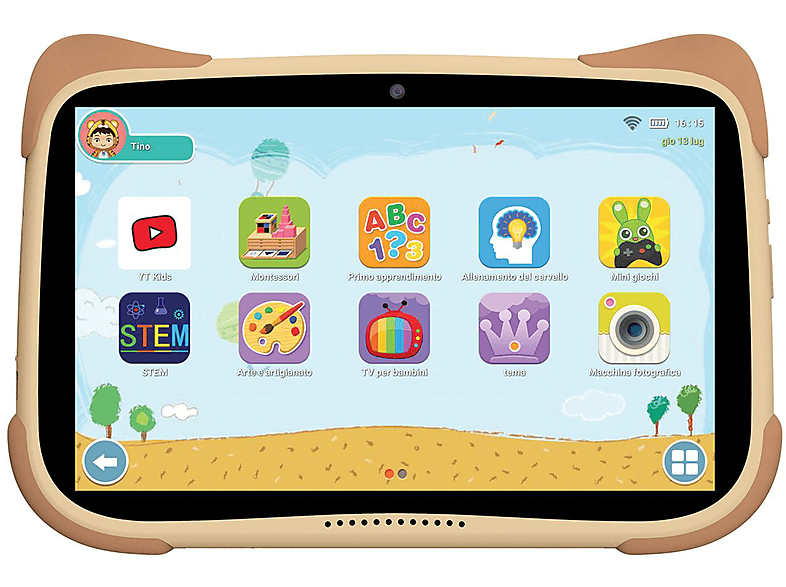 Tablet per bambini MEDIACOM SMARTKID 8, 32 GB, 8 ", Beige