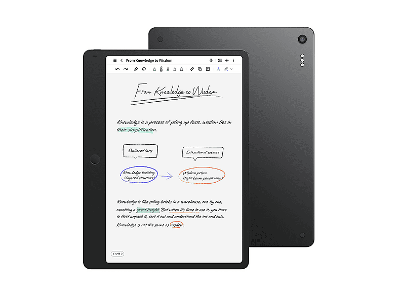 Tablet TCL Note A1 NXTPAPER con T-pen Pro + Flip Case, 256 GB, 11,5 ", Grigio scuro