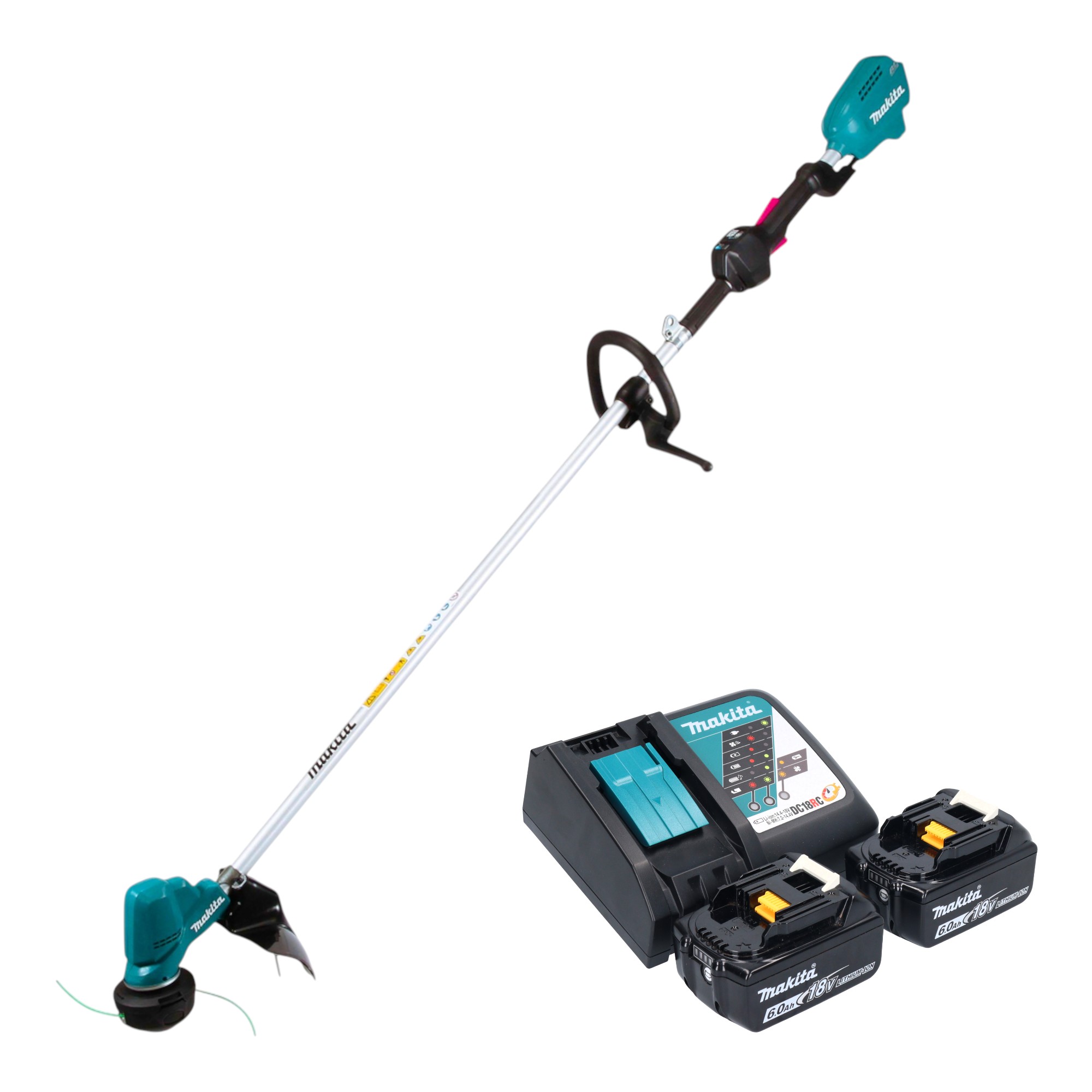 Tagliabordi A Batteria Makita Dur 190 Lrg2x9 18 V 300 Mm Brushless + 2 Batterie Da 6,0 Ah + Caricabatterie
