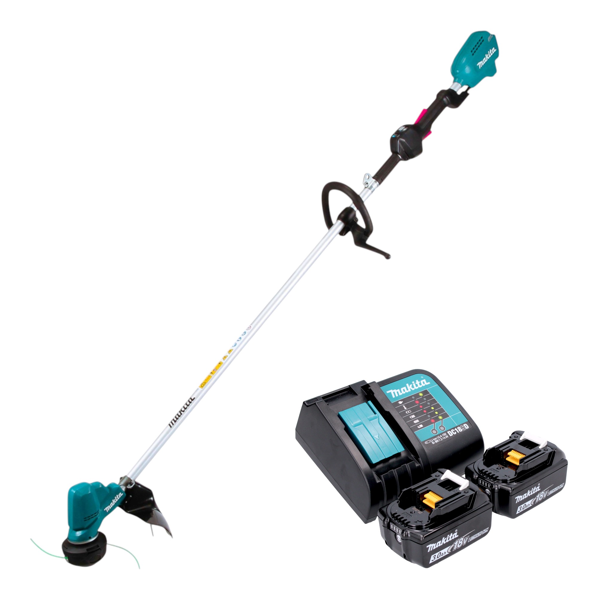 Tagliabordi A Batteria Makita Dur 190 Lsf2x9 18 V 300 Mm Brushless + 2 Batterie Da 3,0 Ah + Caricabatterie