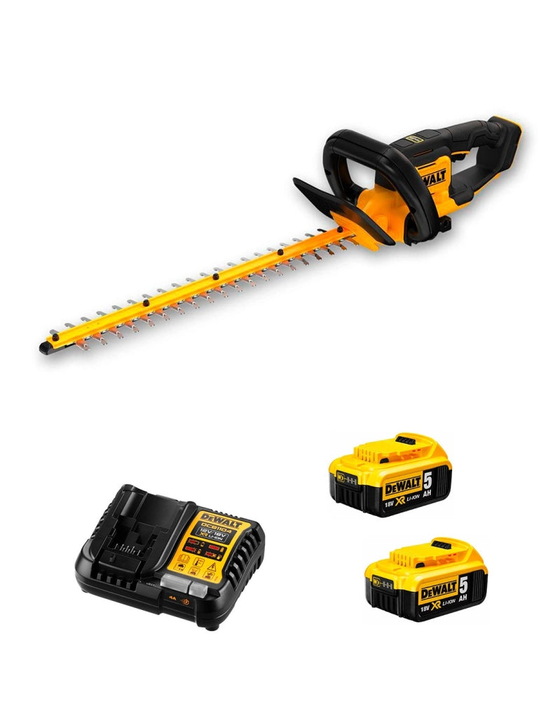 Tagliasiepi DeWALT DCMHT562P2 (2 x 5,0 Ah + DCB1104) Tagliasiepi DeWALT DCMHT562P2 (2 x 5,0 Ah + DCB1104)