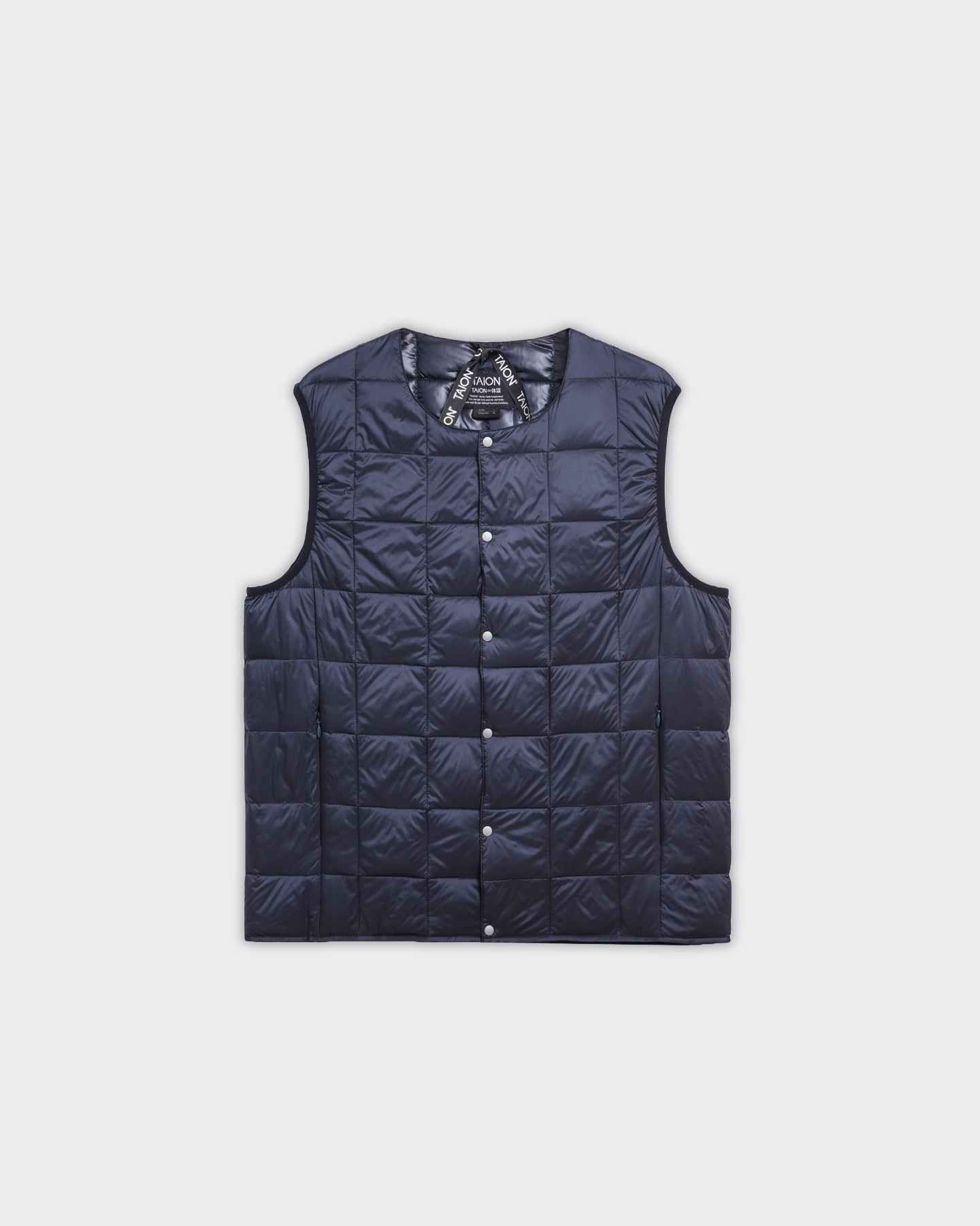 Taion Vest Crewneck Button Down Blu Navy