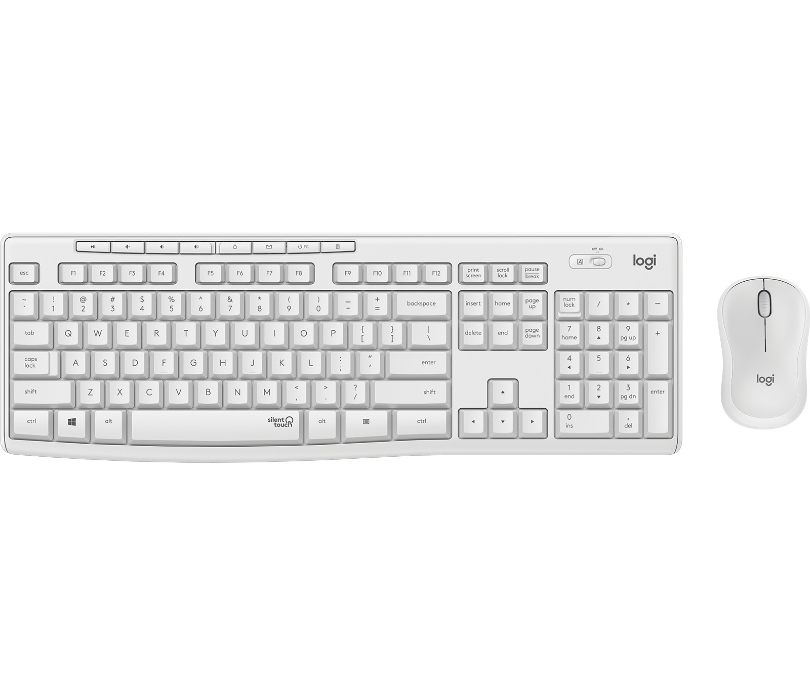 Tastiera + Mouse LOGITECH MK 295 bianca