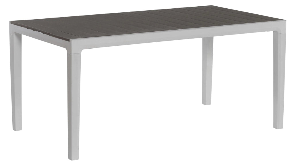 Tavolo da Giardino 160x90x74 cm Keter Harmony Bianco e Grigio Scuro Tavolo da Giardino 160x90x74 cm Keter Harmony Bianco e Grigio Scuro