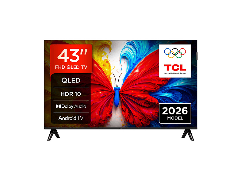 TCL 43S5L TV QLED, SMART TV, 43 ", Full-HD, Processore CA55x4, Classe F