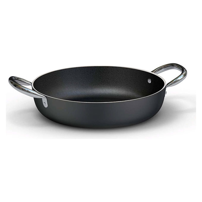 Tegame Alluminio antiaderente (32cm) PROFESSIONALE SERIE 6000 Nero 6008 32
