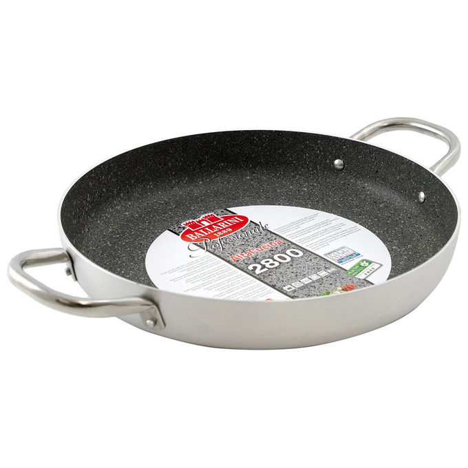 Tegame Alluminio antiaderente (36cm) PROFESSIONALE SERIE 2800 Alluminato e Nero 2808 36