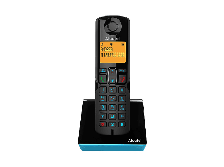 TELEFONO CORDLESS ALCATEL S280 SOLO Blu, vivavoce, rubrica 50 numeri