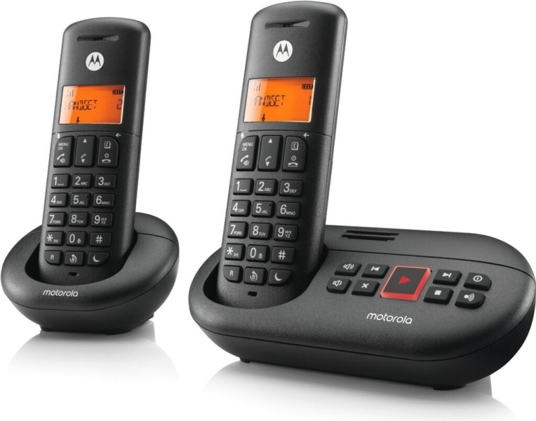 Telefono cordless Motorola E212 DECT + 1 ricevitore - Segreteria telefonica - Vivavoce