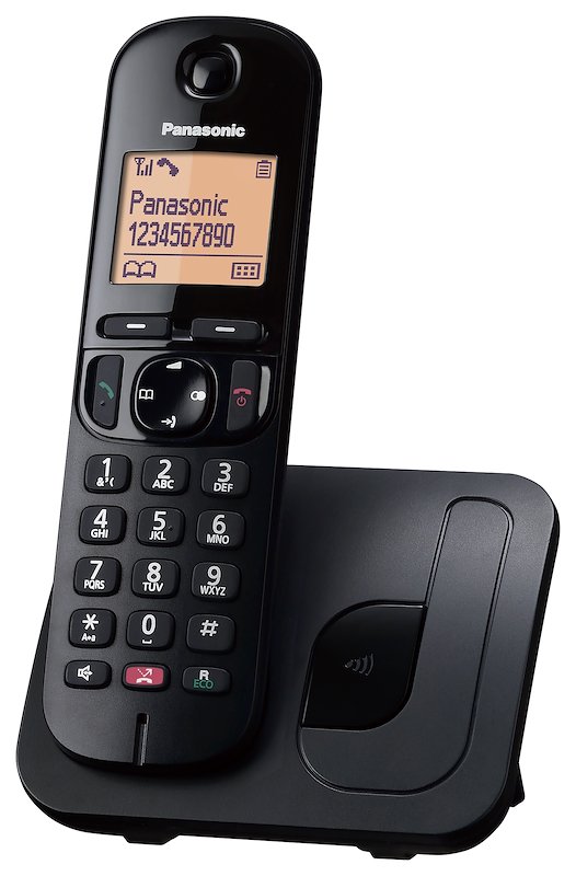 TELEFONO CORDLESS PANASONIC KX-TGC250JTB Nero, vivavoce, rubrica 50 numeri
