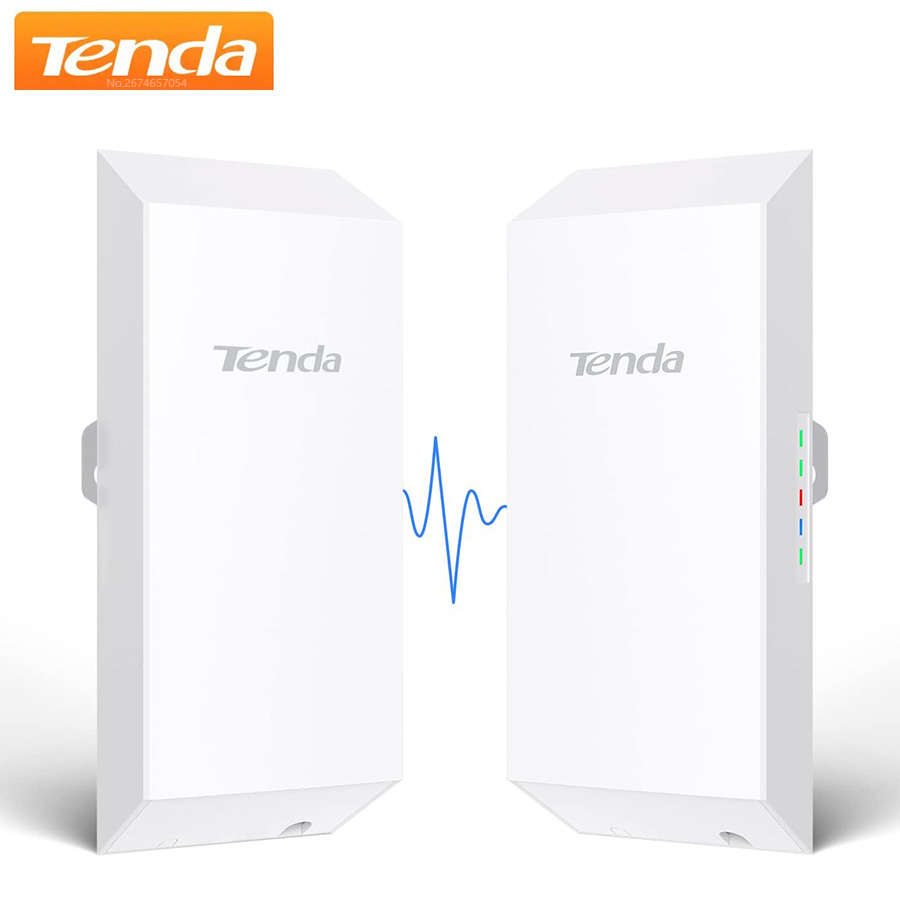 Tenda O1 Punto di accesso esterno 300Mbps Router di gestione intelligente a lungo raggio CPE 2.4GHz PoE Wireless Bridge Trasmissione 8dBi Impermeabile