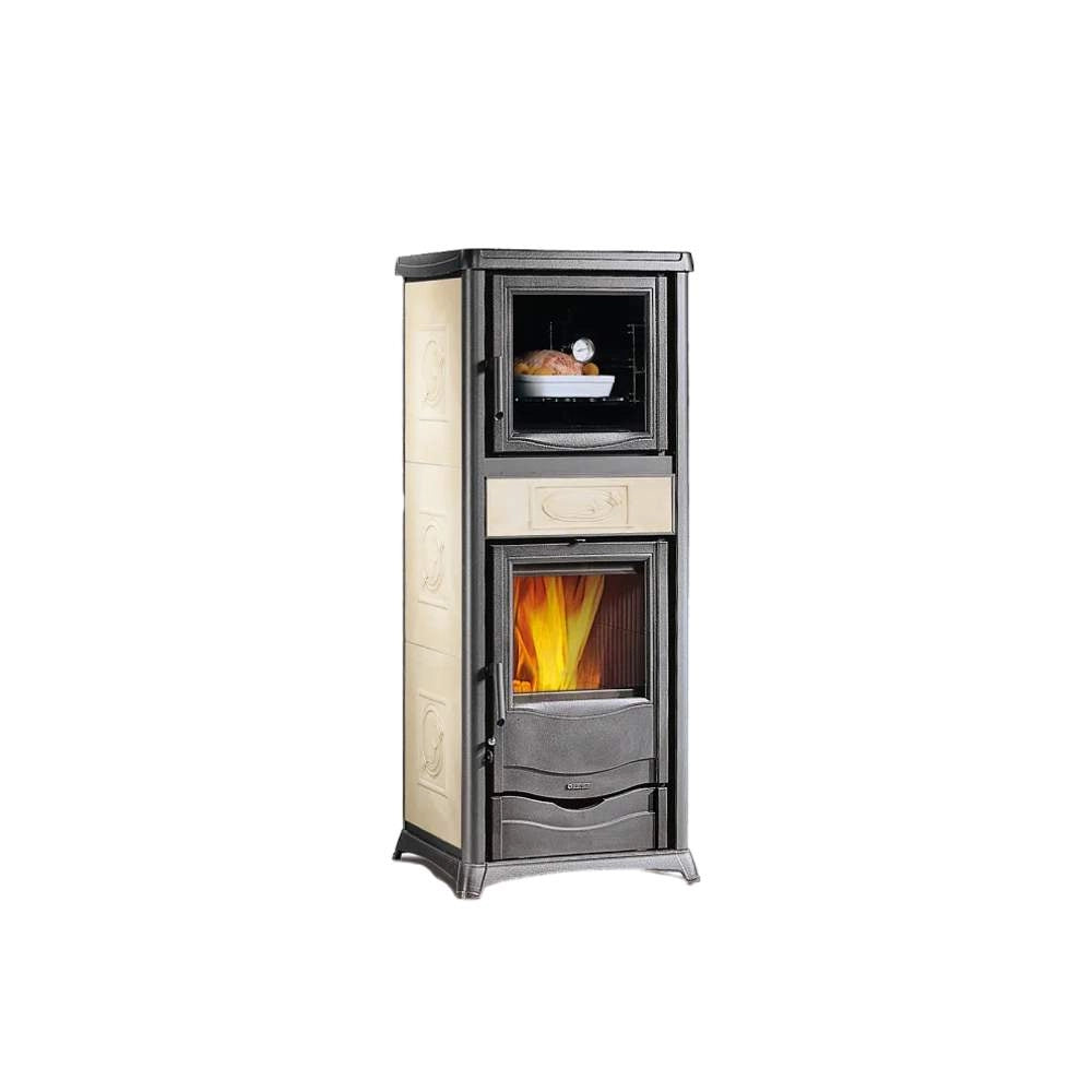 Termostufa a Legna con Forno Termorossella Dsa 4.0 Maiolica Nordica Colore: Panna