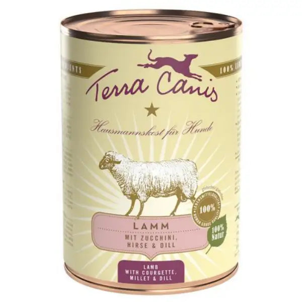 Terra Canis Classic Adult All Sizes 400 gr Agnello con zucchine, miglio e aneto - confezione da 6 pezzi - Cibo umido per cani - 1° ORDINE? scegli tra BZR5 - BZR20 + 200 pt fedeltà