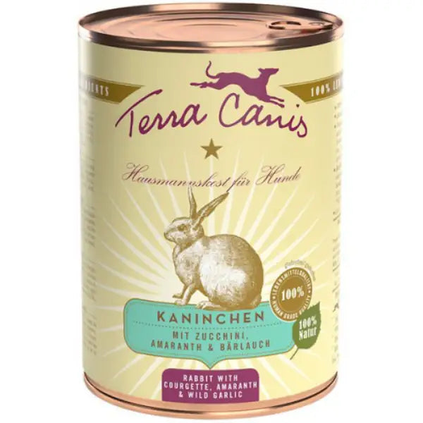 Terra Canis Classic Adult All Sizes 400 gr Coniglio con zucchine amaranto e aglio orsino - confezione da 6 pezzi - Cibo umido per cani - 1° ORDINE? scegli tra BZR5 - BZR20 + 200 pt fedeltà