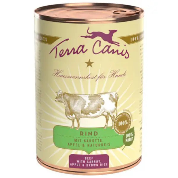 Terra Canis Classic Adult All Sizes 400 gr Manzo con carote, mela e riso integrale - confezione da 6 pezzi - Cibo umido per cani - 1° ORDINE? scegli tra BZR5 - BZR20 + 200 pt fedeltà