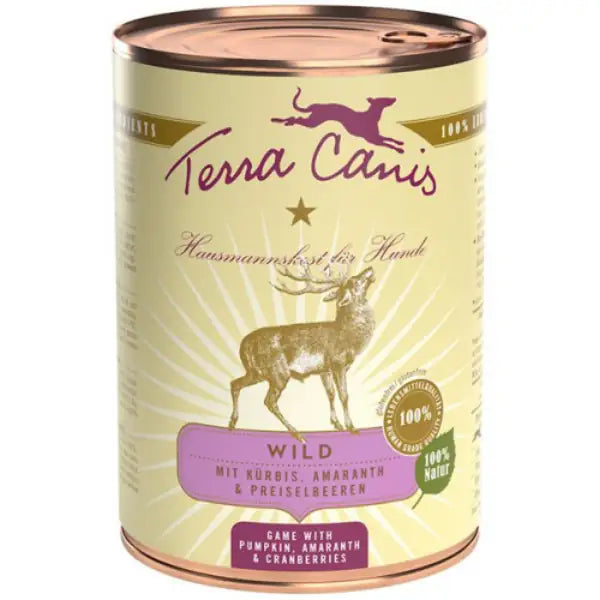 Terra Canis Classic Adult All Sizes 400 gr Selvaggina con zucca amaranto e mirtilli rossi - confezione da 6 pezzi - Cibo umido per cani - 1° ORDINE? scegli tra BZR5 - BZR20 + 200 pt fedeltà