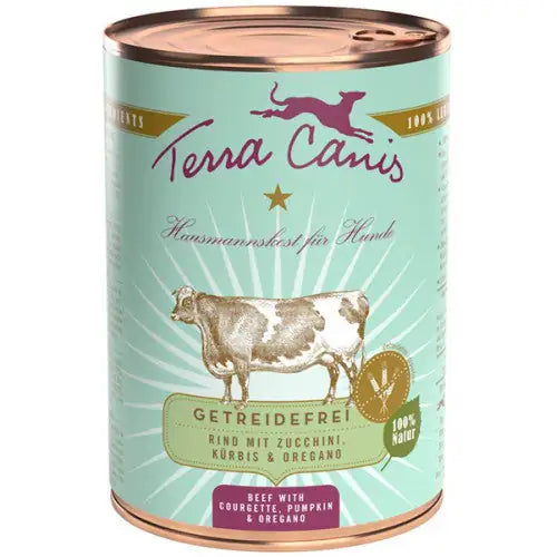 Terra Canis Grain Free 400 gr Manzo con zucchine, zucca e origano - confezione da 6 pezzi - Cibo umido per cani - 1° ORDINE? scegli tra BZR5 - BZR20 + 200 pt fedeltà