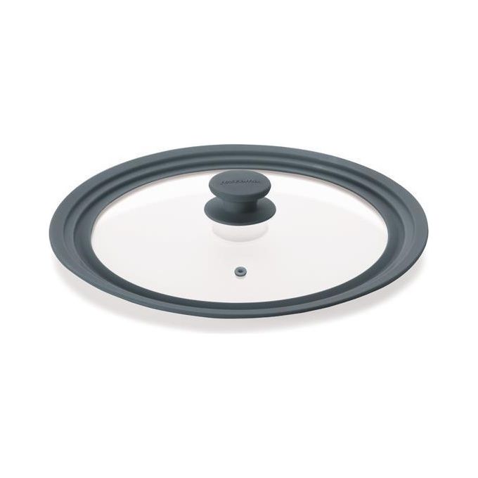 Tescoma 619129 Unicover Coperchio Universale Vetro e Silicone per Pentole e Padelle 28 30 32 cm forno max 200°C colore Grigio