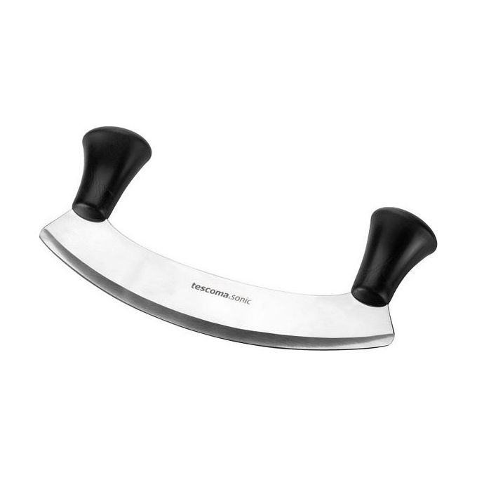 Tescoma 862064 Sonic Mezzaluna in Acciaio Inox 25 cm manico ergonomico lavabile in lavastoviglie colore Nero