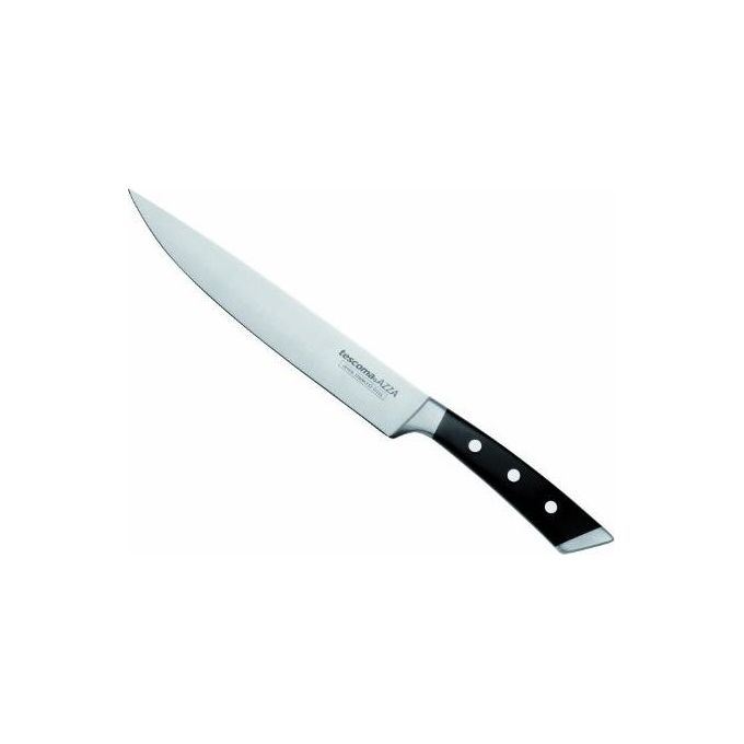 Tescoma 884534 Azza Coltello Arrosto Lama Acciaio Inox 21 cm Manico Ergonomico in Plastica colore Nero