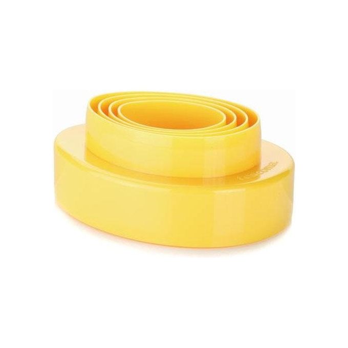 Tescoma T630869 Delicia Tagliabiscotti Uovo Pasqua Doppio Taglio 8 Misure 4 Pezzi colore Giallo
