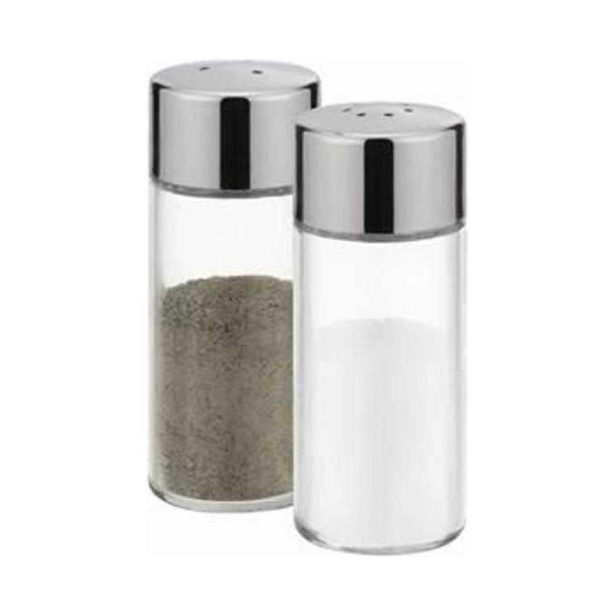 Tescoma T650314 Club Set Saliera e Pepiera 2 Pezzi Acciaio Inox e Vetro colore Trasparente