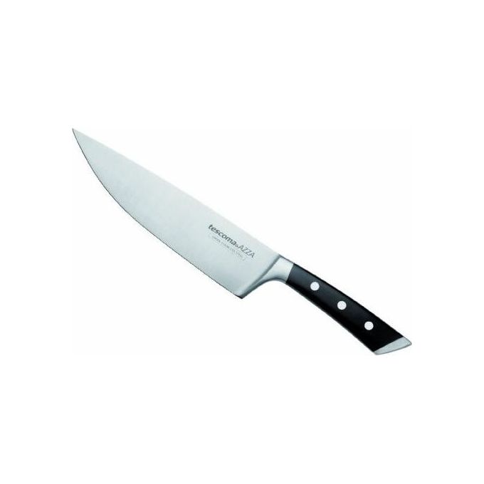 Tescoma T884530 Azza Coltello da Chef Lama in Acciaio Inox 20 cm Manico Ergonomico con Rivetti colore Nero