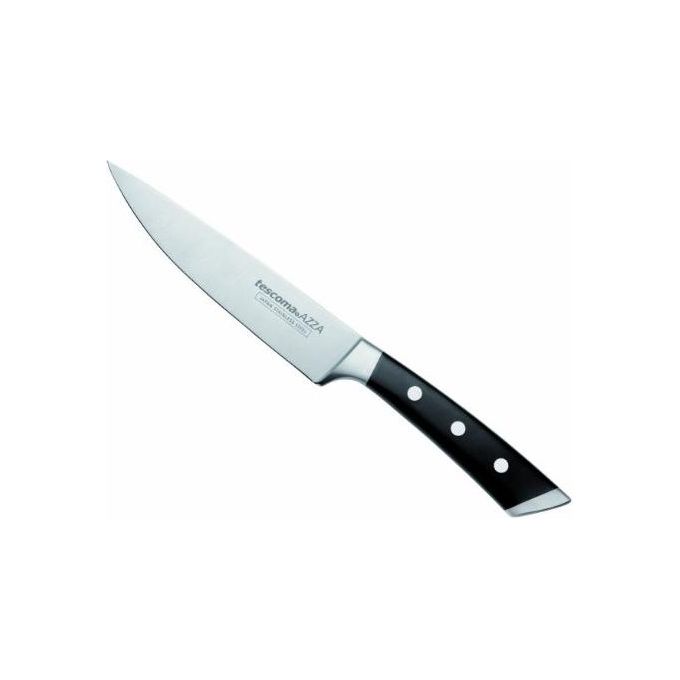Tescoma T884533 AZZA Coltello per Trinciare Lama 15 cm Acciaio Inox Manico Ergonomico con Rivetti colore Nero