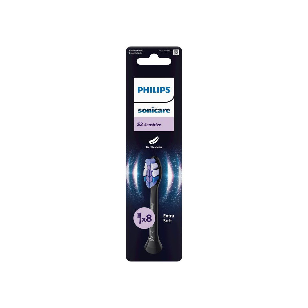 Testine Per Spazzolini Da Denti - Philips - Hx6058/88 - S2 - Confezione Da 8 - Nere