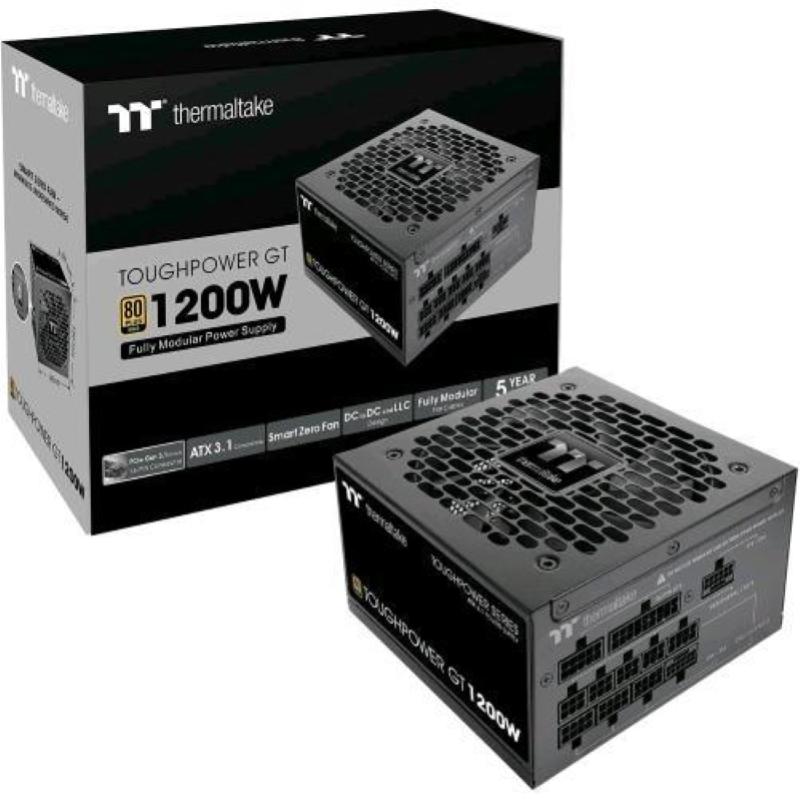 Thermaltake toughpower gt 1200w alimentatore 80 plus gold completamente modulare pcie 5.1 atx 3.1 nero Thermaltake toughpower gt 1200w alimentatore 80 plus gold completamente modulare pcie 5.1 atx 3.1 nero