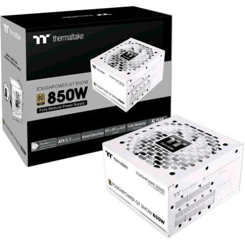 Thermaltake toughpower gt 850 alimentatore 850 w 80+ gold completamente modulare atx 3.1 snow white