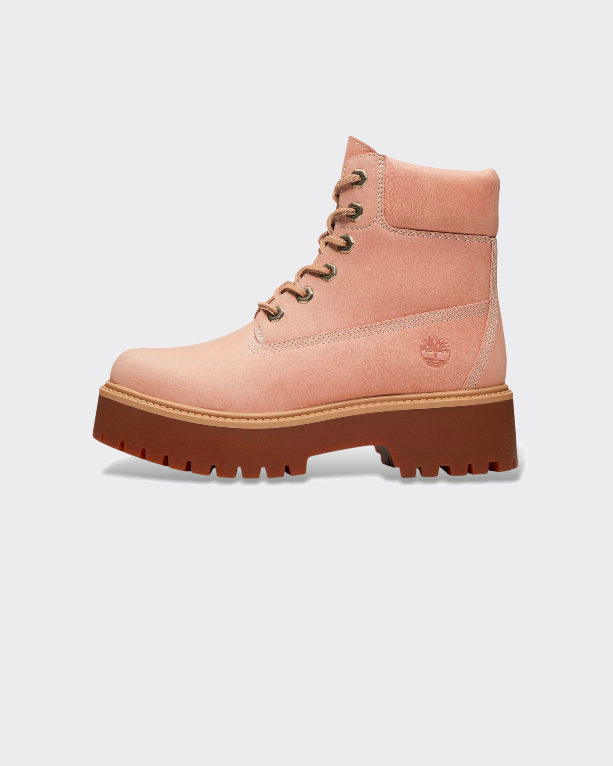 Timberland Stivali Stone Street 6 Inch Lace Up Light Pink Full Grain