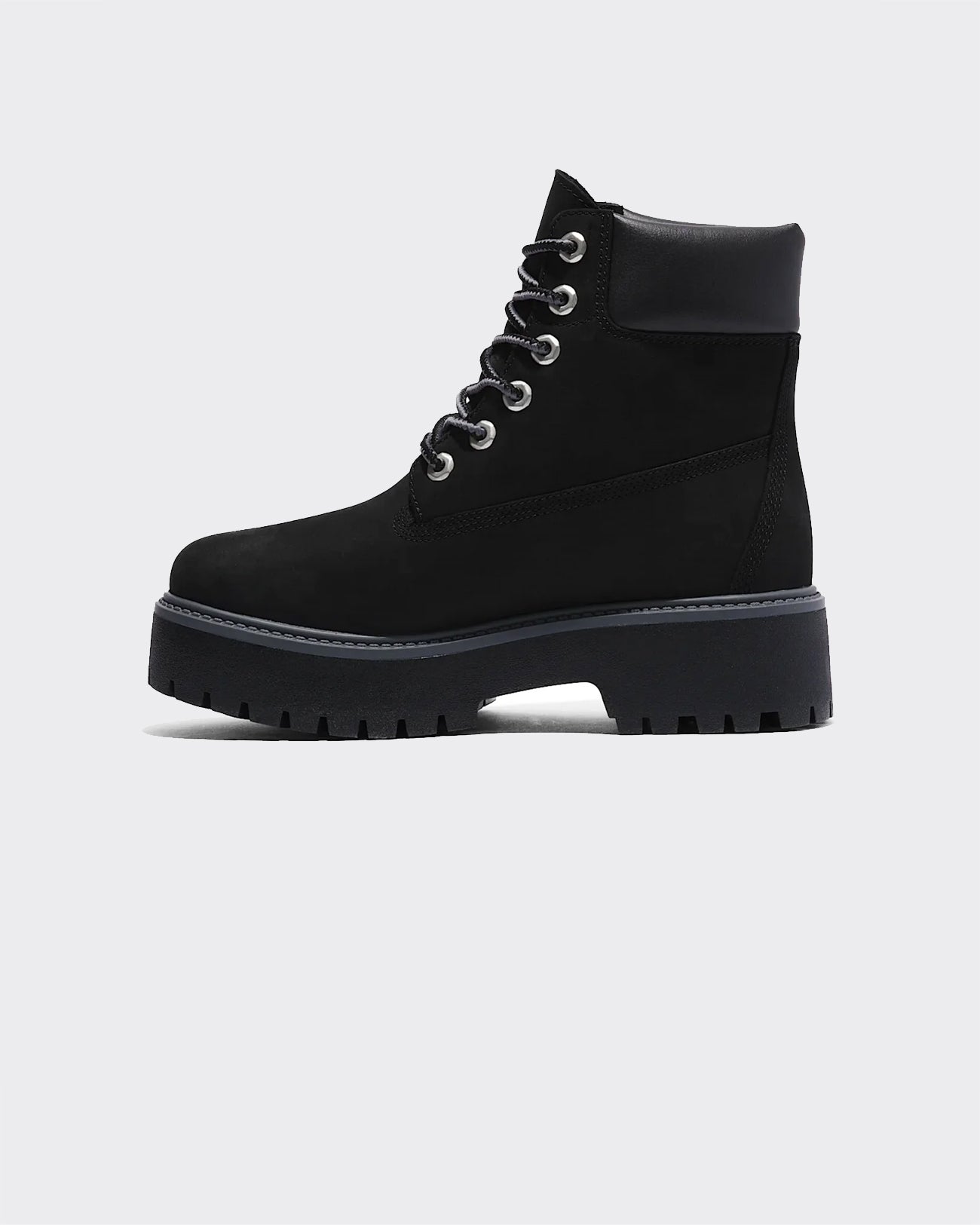Timberland Stivali Stone Street Mid Lace Up Black Full Grain