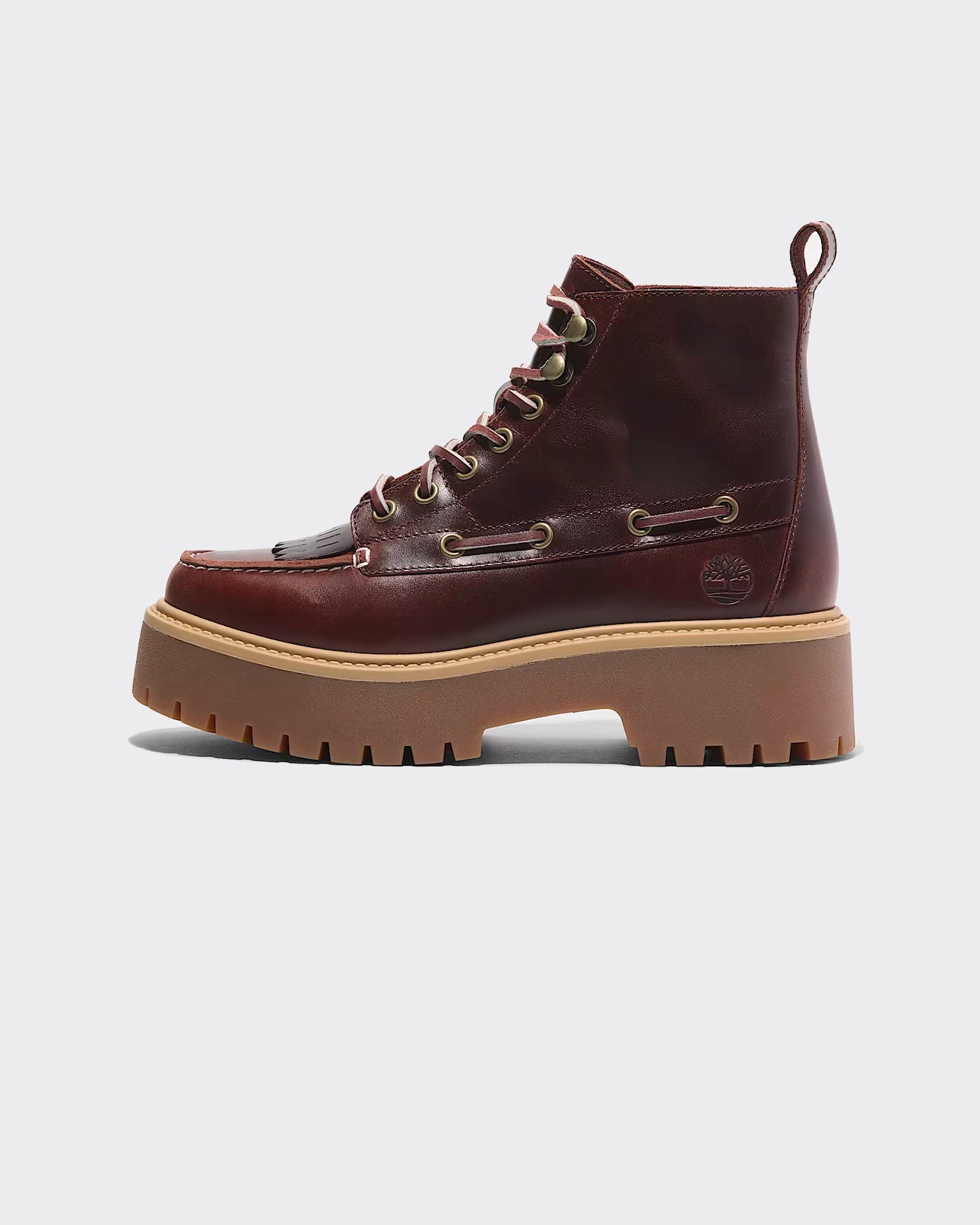 Timberland Stivali Stone Street Mid Lace Up Burgundy Full Grain