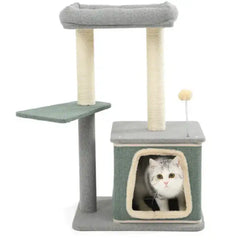 Tiragraffi con cuccia nicchia e accessori integrati Clio Imac Misura 48x40x80h cm - Tiragraffi gatto - 1° ORDINE? scegli tra BZR5 - BZR20 + 200 pt fedeltà