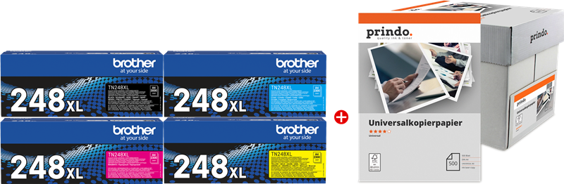 Tn-248xl mcvp + prindo universal papier 2500 blatt